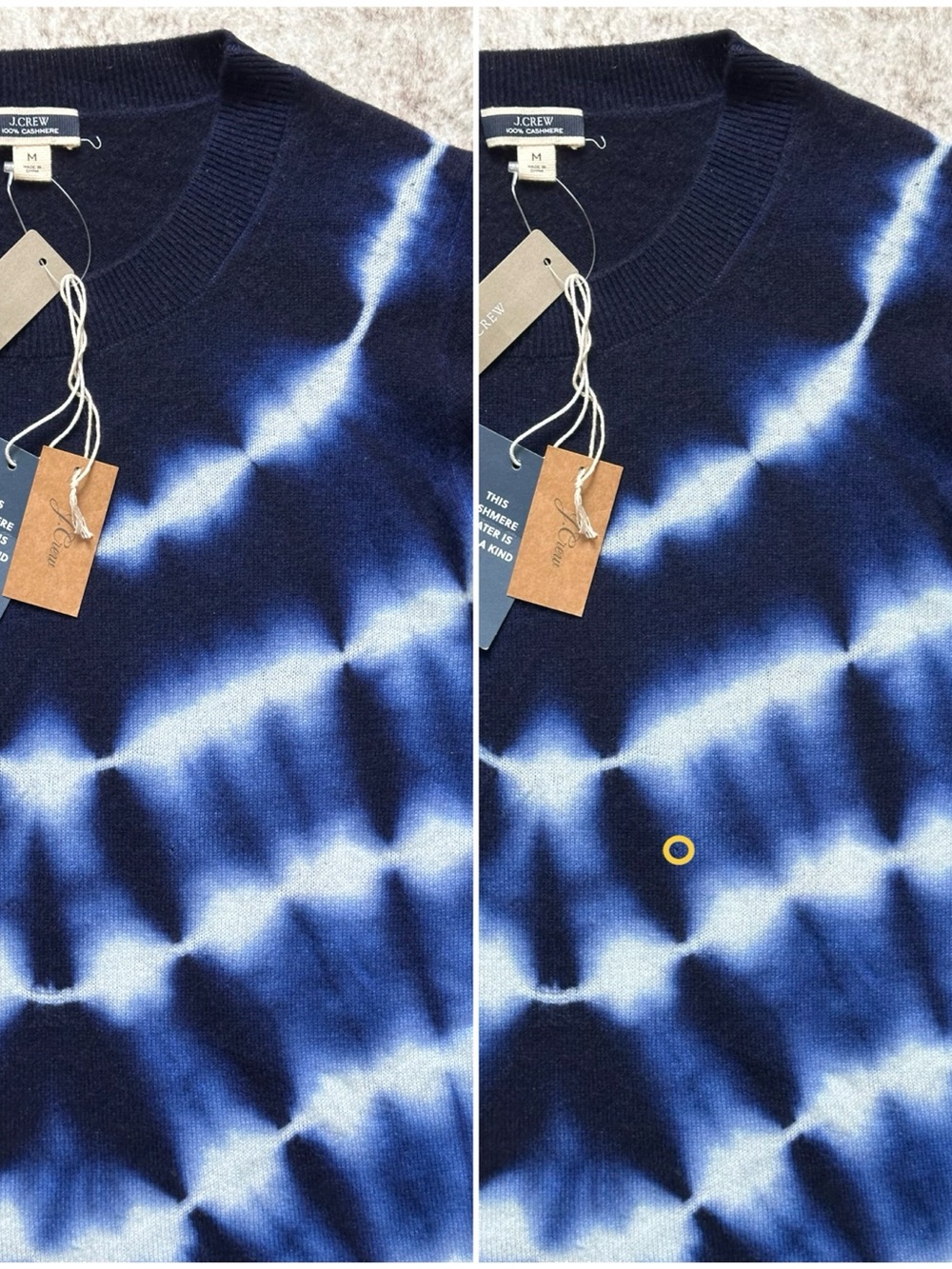 J. Crew Cashmere crewneck sweater in navy tie-dye - NTW - Picture 12 of 14